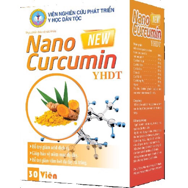 Tinh chất nghệ Nanocurcumin Gold YHDT - hỗ trợ giảm viêm loét dạ dày, bảo vệ niêm mạc dạ  dày, tá tràng, đẹp da hiệu quả