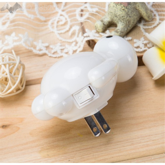Đèn ngủ tạo hình Baymax hoạt hình cực kì dễ thương, Đèn ngủ Siêu Tiết Kiệm Điện, Bóng Đèn Led Tuổi Thọ Cao, Ánh Sáng diu