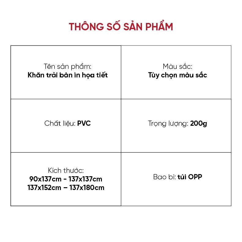 Khăn Trải Bàn Nhựa PVC Không Thấm Nước, Khăn Trải Bàn Có Hoạ Tiết Đẹp Phù Hợp Với Mọi Nhà