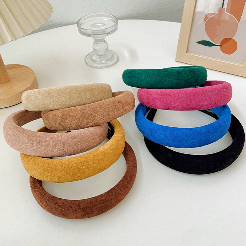 Băng đô vải màu trơn đơn giản thời trang mùa đông Hàn Quốc