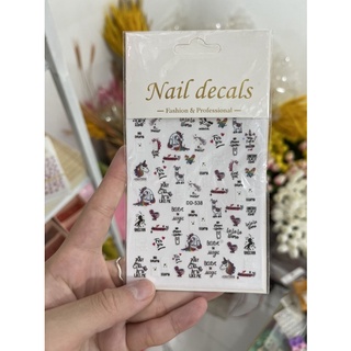 Sticker hình dán móng chữ siêu xinh
