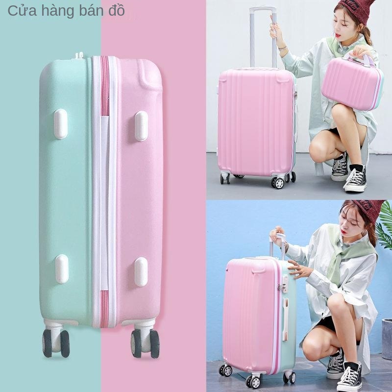 THành lý màu đỏ net nữ sinh viên mới 18/20/22/24/26 inch xe đẩy nam mật khẩu vali da du lịch