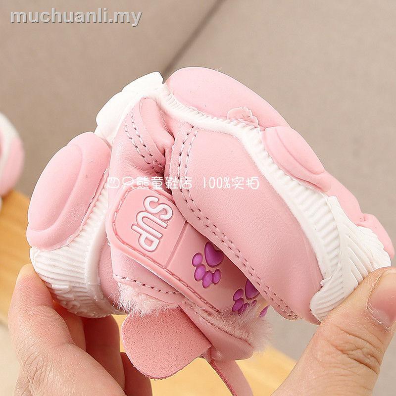 Giày Thể Thao Da Cotton Đế Mềm Chống Trượt Thời Trang Mùa Đông Cho Bé 0-1 - 3 Tuổi 2 Tuổi