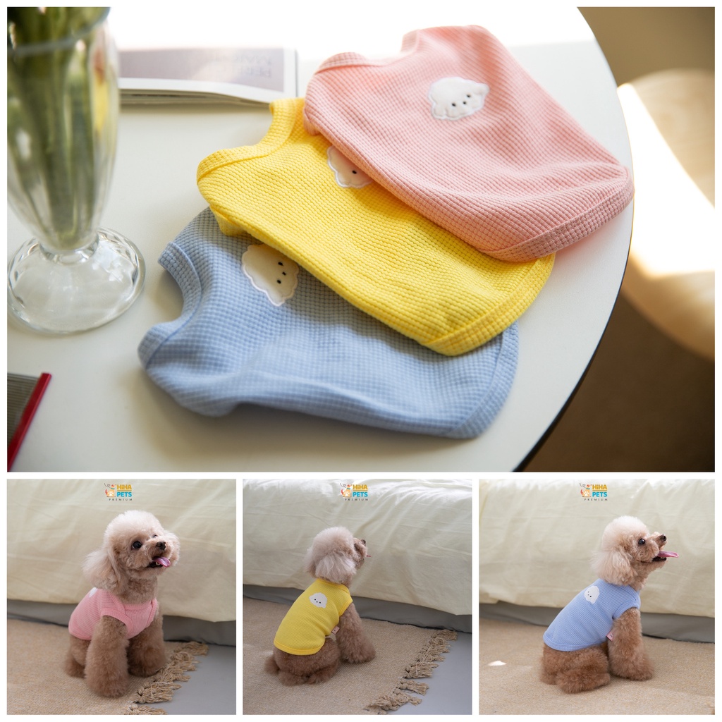 Áo Thun Cho Cún Mèo Thun Cotton Cao Cấp Nhất Hàn Quốc Quần Áo Thú Cưng Thời Trang Form Đẹp Hihapet.