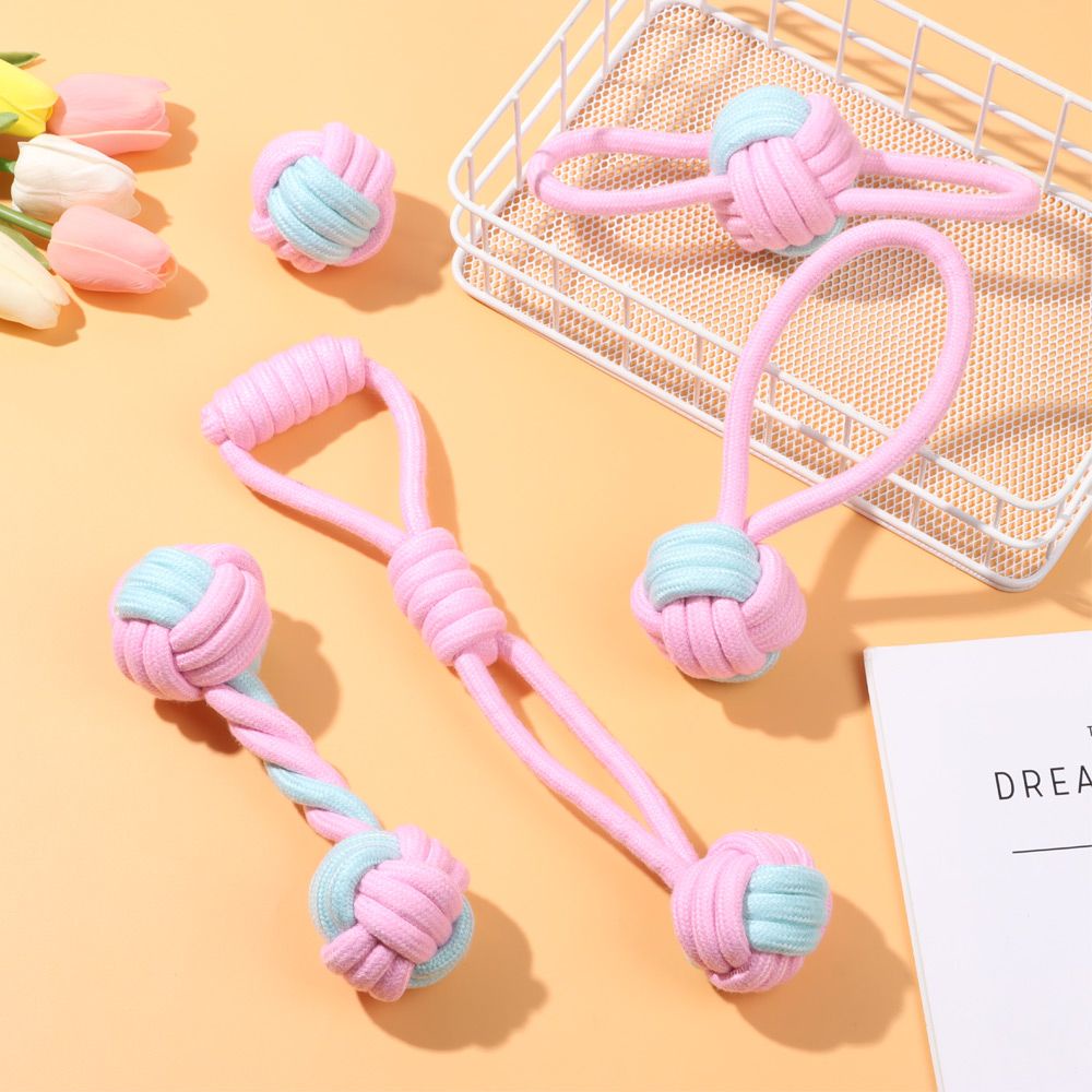 Đồ chơi nhai gặm bằng dây thừng cotton chống cắn tùy chọn kiểu dáng dành cho thú cưng