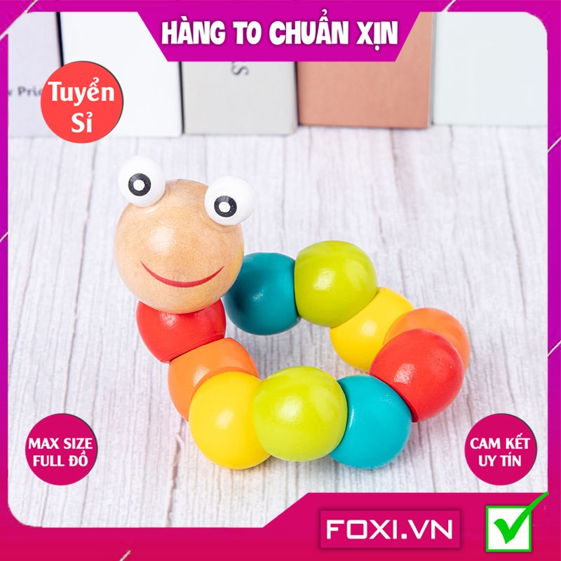 [HÀNG ĐẸP FREESHIP] Bộ đồ chơi gỗ Foxi-Đồ chơi trẻ em thông minh-xâu hạt làm toán Montessori sáng tạo-khéo léo-siêu rẻ