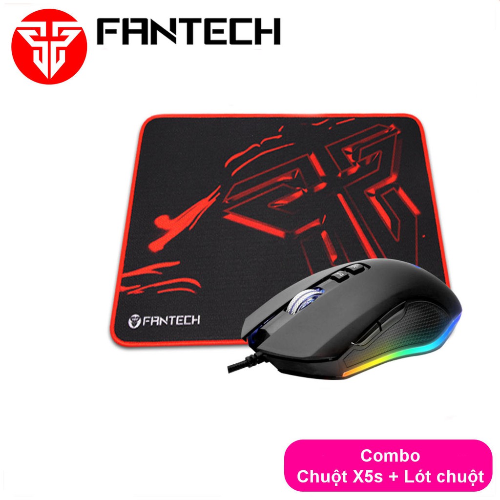 Combo FANTECH Chuột X5s ZEUS + Lót Chuột MP25 / MP292 / MP35 - CBO X5s lót chuột