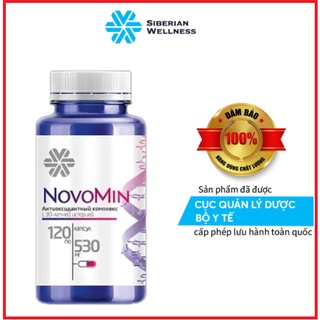 Novomin - Siberian Wellness - Fomula4 - Hobomin - Viên uống chống oxy hóa, phục hồi tế bào khỏe mạnh - Hộp 120 viên