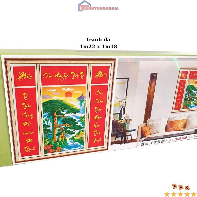 Tranh đính đá, tranh thêu chữ thập cửu huyền thất tổ