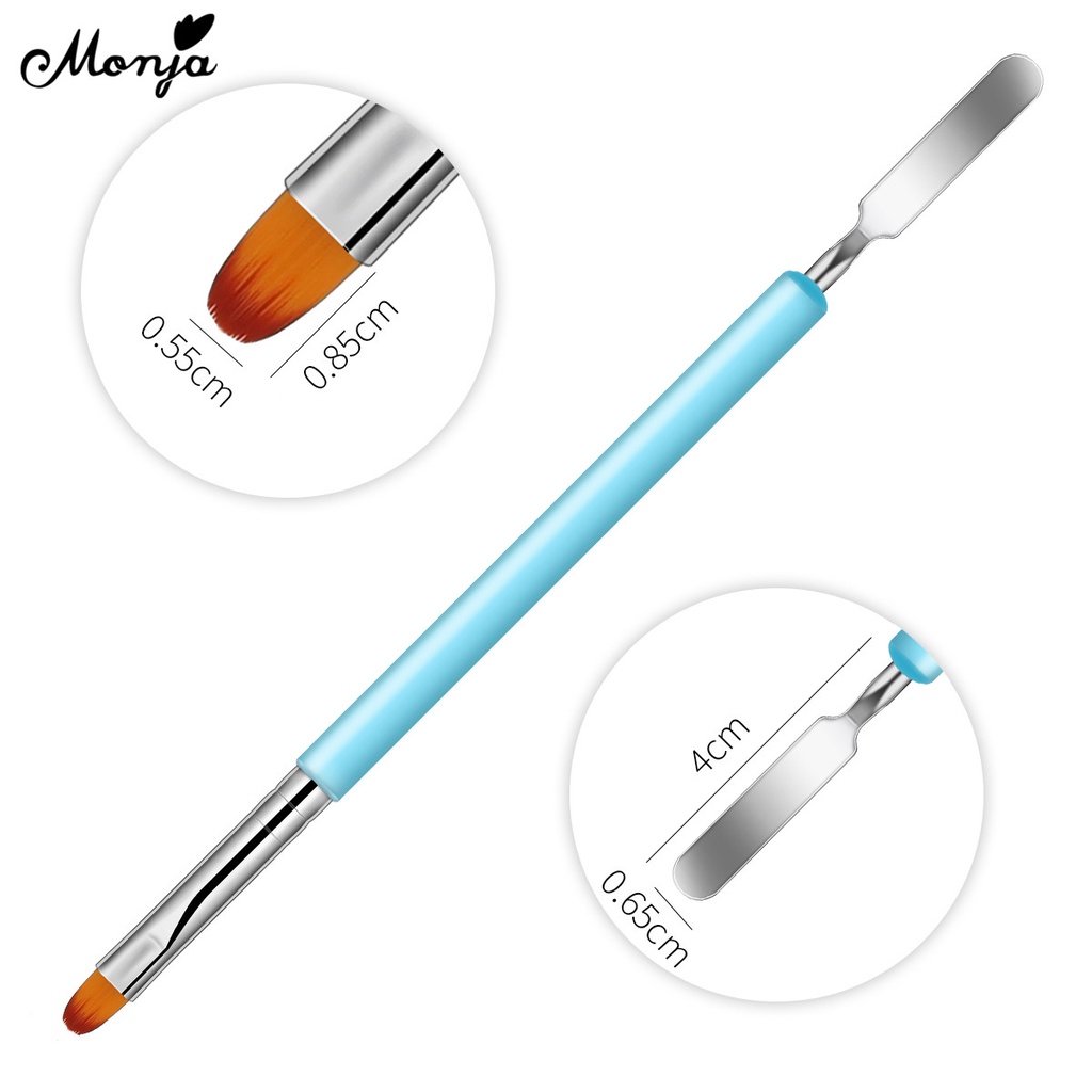 MONJA [Hàng mới về] Cọ thiết kế hai đầu đa năng dùng để nối móng tay tiện dụng