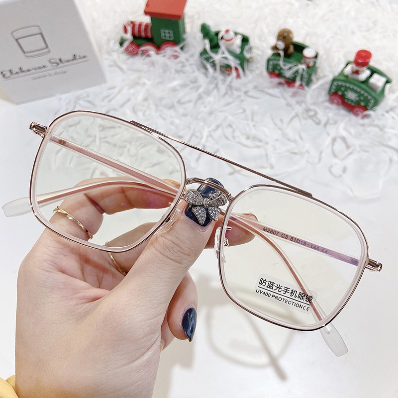 Trong Suốt Mắt Kính Gọng Kim Loại Jz2807 | BigBuy360 - bigbuy360.vn