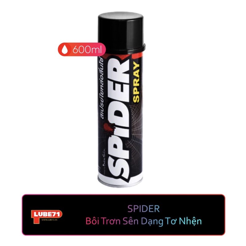 Chai xịt sên bôi trơn, dưỡng sên SPIDER SPRAY 600ml thai lần