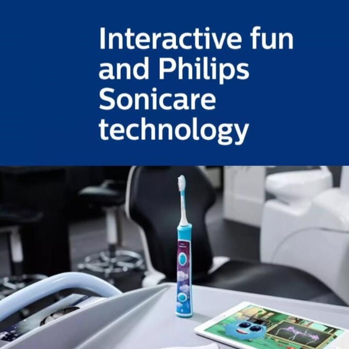 Bàn chải đánh răng điện trẻ em Philips HX6322/04 tích hợp ứng dụngPhilips Sonicare For Kids (Bảo Hành 1 Năm)