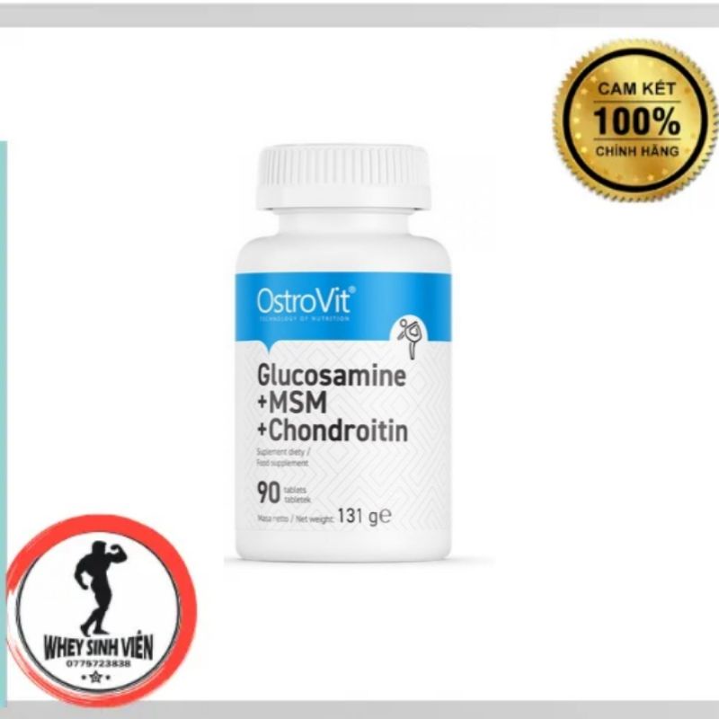 Thực Phẩm Bổ Sung Sụn Khớp Ostrovit Glucosamine + MSM + Chondroitin 90 Viên TẠI WHEYSINHVIEN.COM
