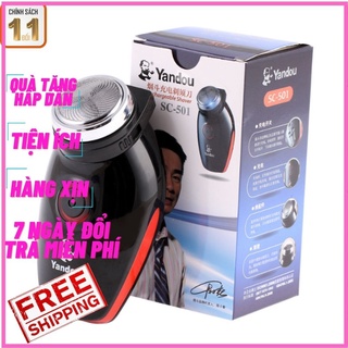 Máy Cạo Râu Sạc Điện YANDOU SC-501 Kèm Túi Đựng Có Lưỡi Cắt Tỉa Mẫu Mới 2022