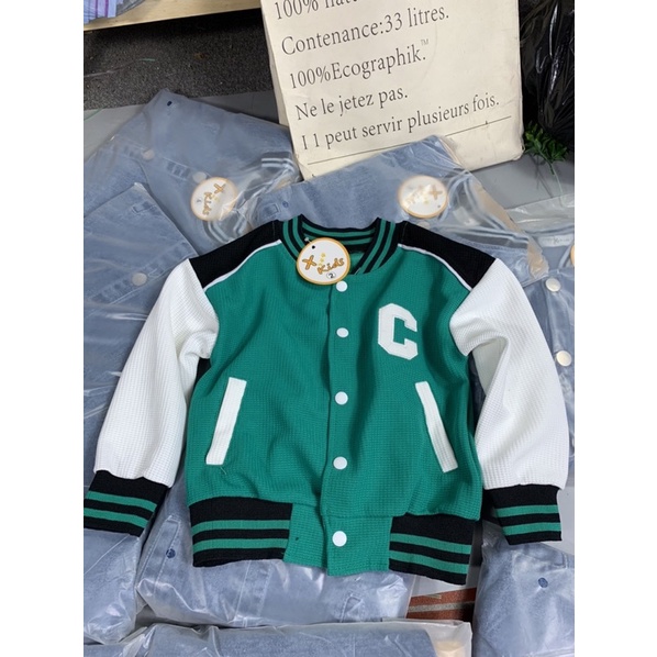 Áo bomber tổ ong size đại cho bé 18/28kg