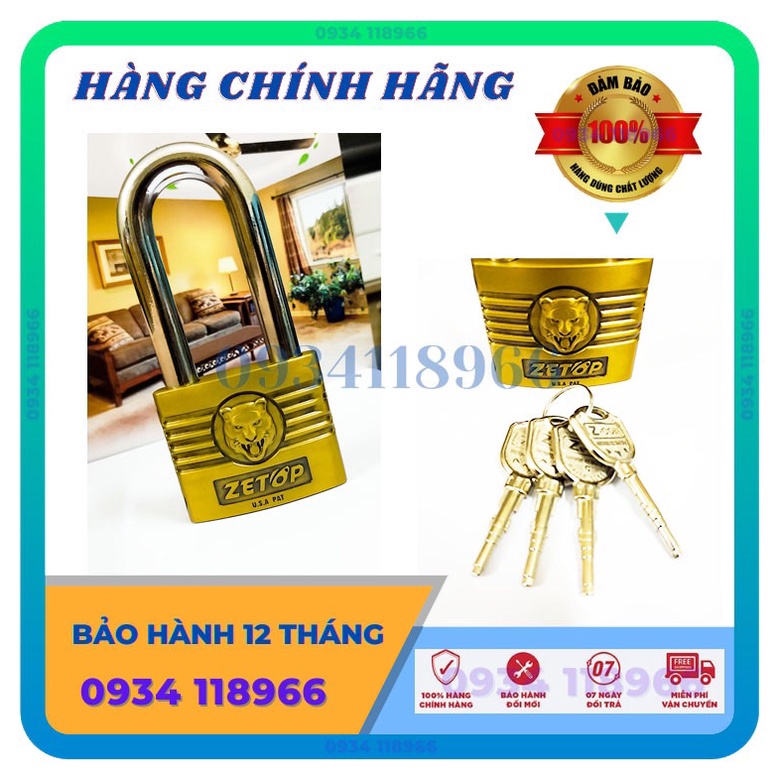 Ổ khóa cửa chống cắt - Mẫu Rồng, Hổ Veison - Zetop - tặng khui bia - BH 12 tháng