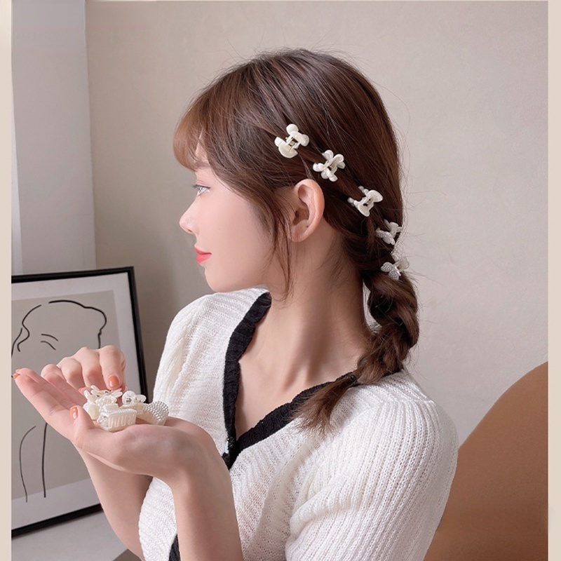 Set 5 kẹp tóc mini đính ngọc trai giả thời trang cho nữ