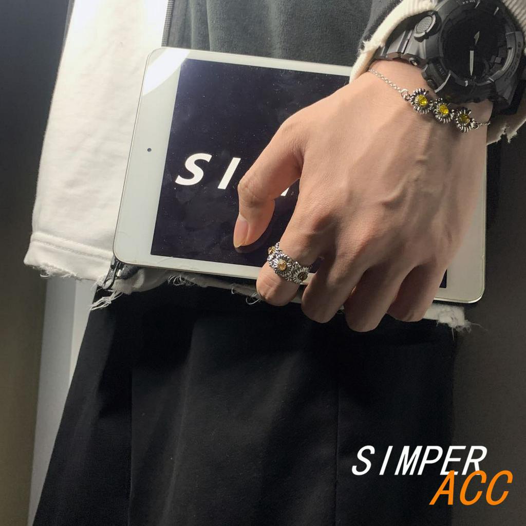 Nhẫn Đeo Tay Đính Đá Kim Cương Không Phai Phong Cách Retro 23183