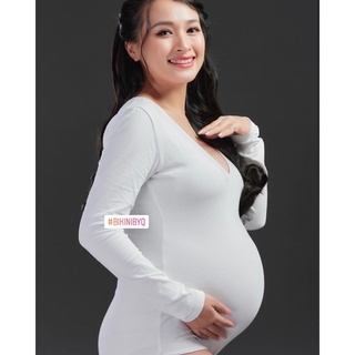 Bodysuit bầu cổ tim (  k có sẵn ) ( hình thật khách fb)