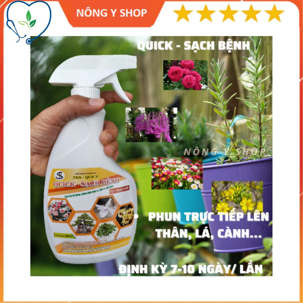 Chế phẩm sinh học dạng Xịt Trực Tiếp Diệt: Phòng Trừ Nấm  TKS-QUICK - Thủy kim sinh - ngăn ngừa vàng lá, thối nhũn