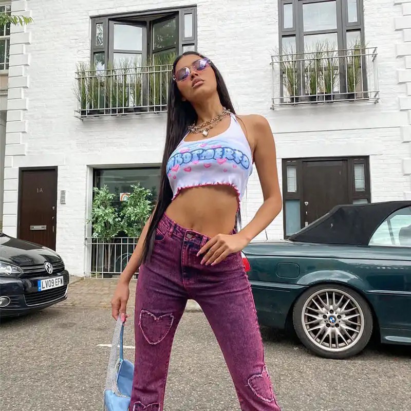 Áo crop top dây thời trang dành cho nữ 2021