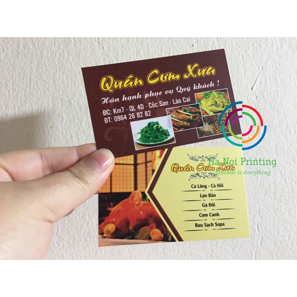 Combo 300 Cardvisit thiết kế cho quán ăn/ nhà hàng