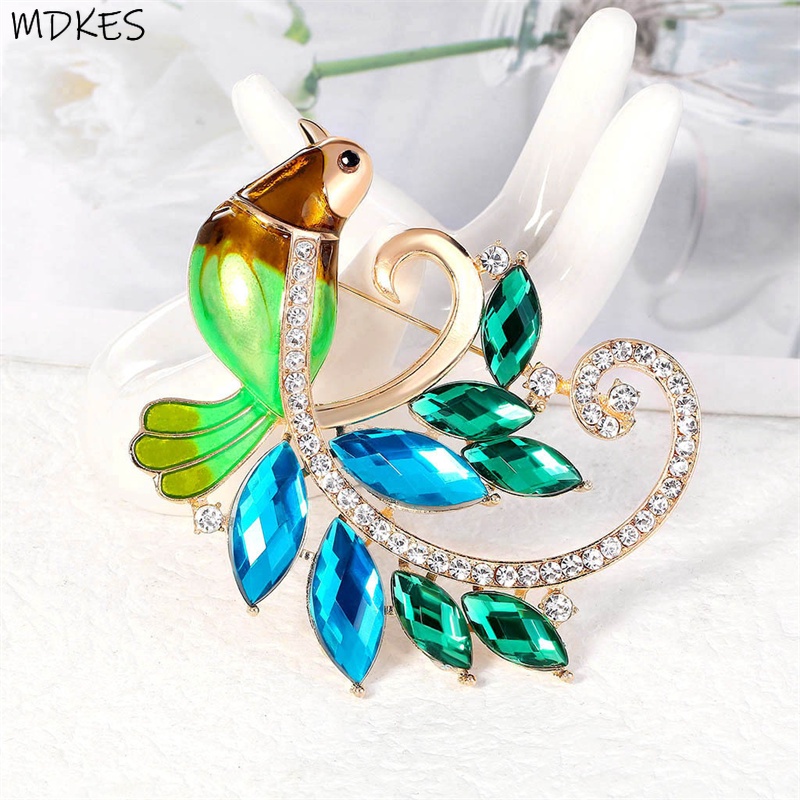 Ghim Cài Áo Hình Chim Phượng Hoàng Đính Ngọc Trai Nhân Tạo Thời Trang