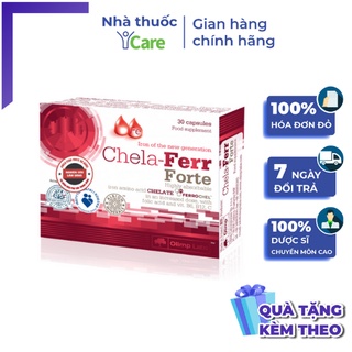 [QUÀ TẶNG] Chela Ferr Forte hộp 30 viên bổ sung sắt cho bà bầu dễ hấp thu, không gây táo bón