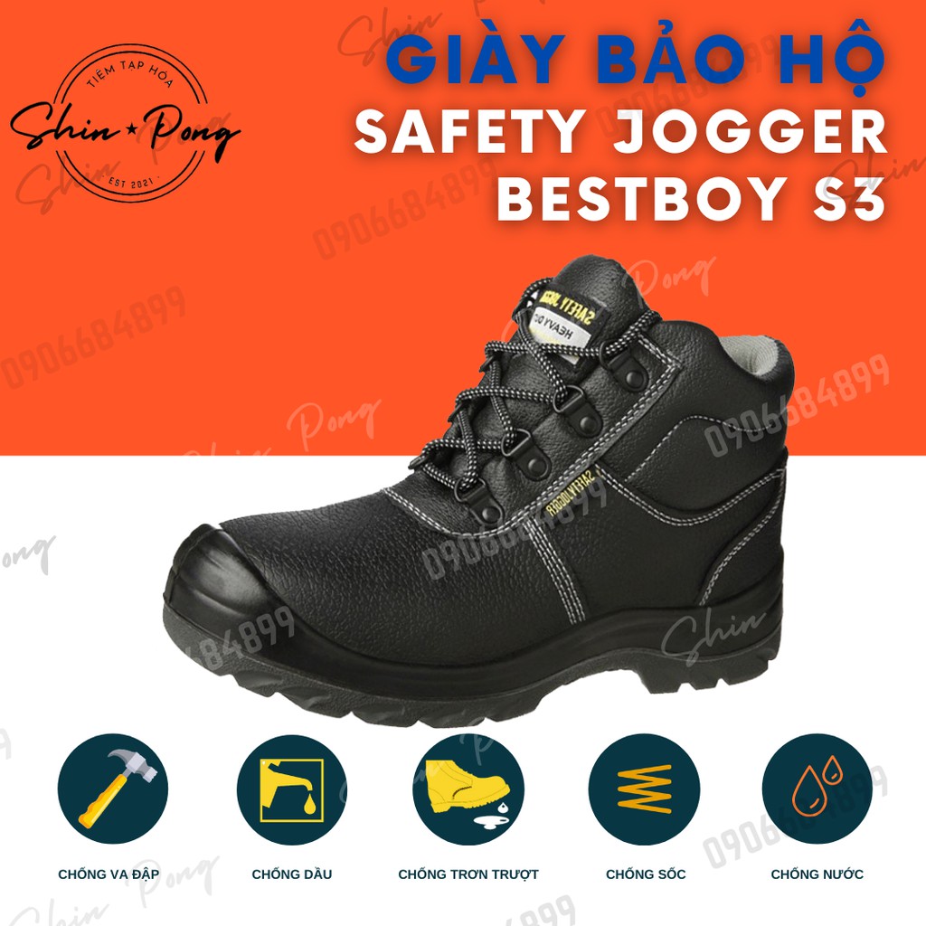 ⭐️ GIÀY BẢO HỘ ⭐️ SAFETY JOGGER BESTBOY S3 - ĐEN