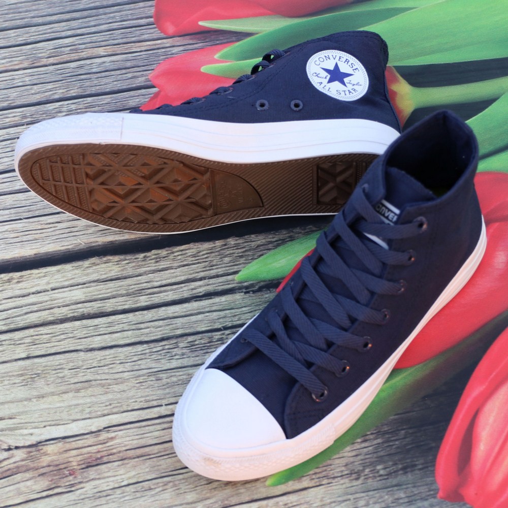 Giày Sneaker Chuck 2 Xanh Navy Nam Cổ Cao ZRS | BigBuy360 - bigbuy360.vn