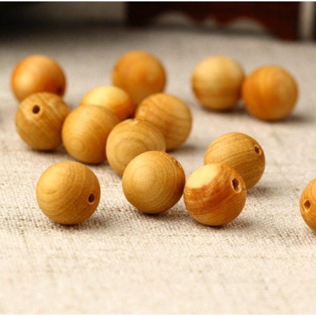 Hạt gỗ tùng bách làm đồ handmade DIY - MH486