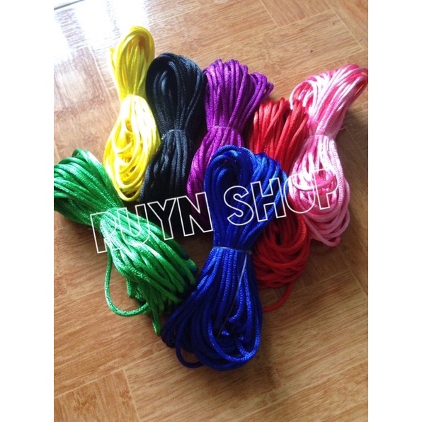 Bó 10m dây tim Viet Nam size 2.5mm đủ màu thắt vòng tay, dây may mắn, dreamcatcher, thắt nút Trung Hoa,…