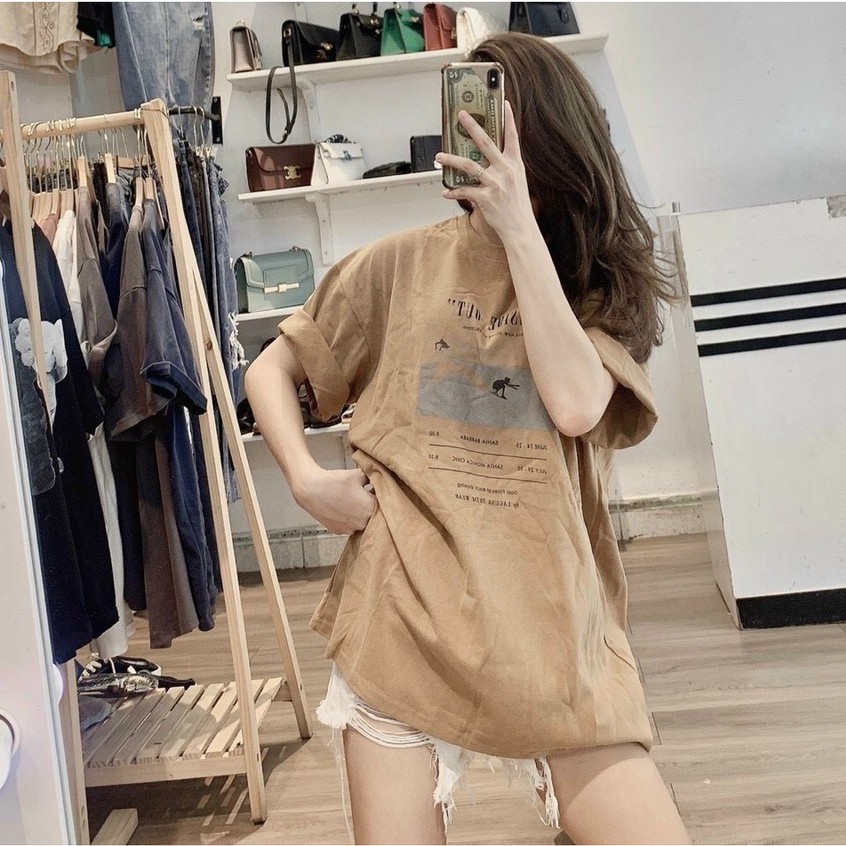 Áo phông in hình vintage oversize chất dày Bazic one