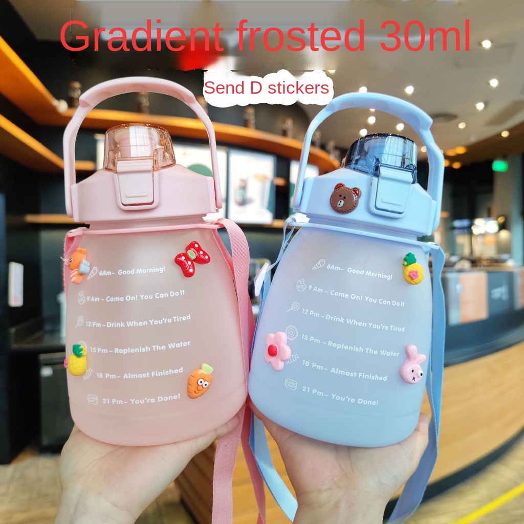 Bình Nước 1300Ml Có Miếng Dán Dễ Thương