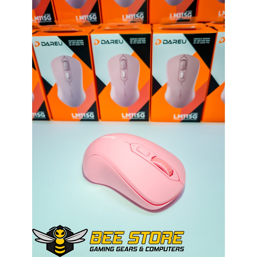 Chuột không dây DAREU LM115G Pink | Hàng chính hãng