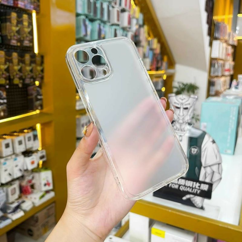 Ốp lưng trong nhám bảo vệ camera X&amp;M cho iPhone 14 Pro max, 13 Pro Max, 11 Pro Max, 12 Pro Max chống vân tay bảo vệ máy