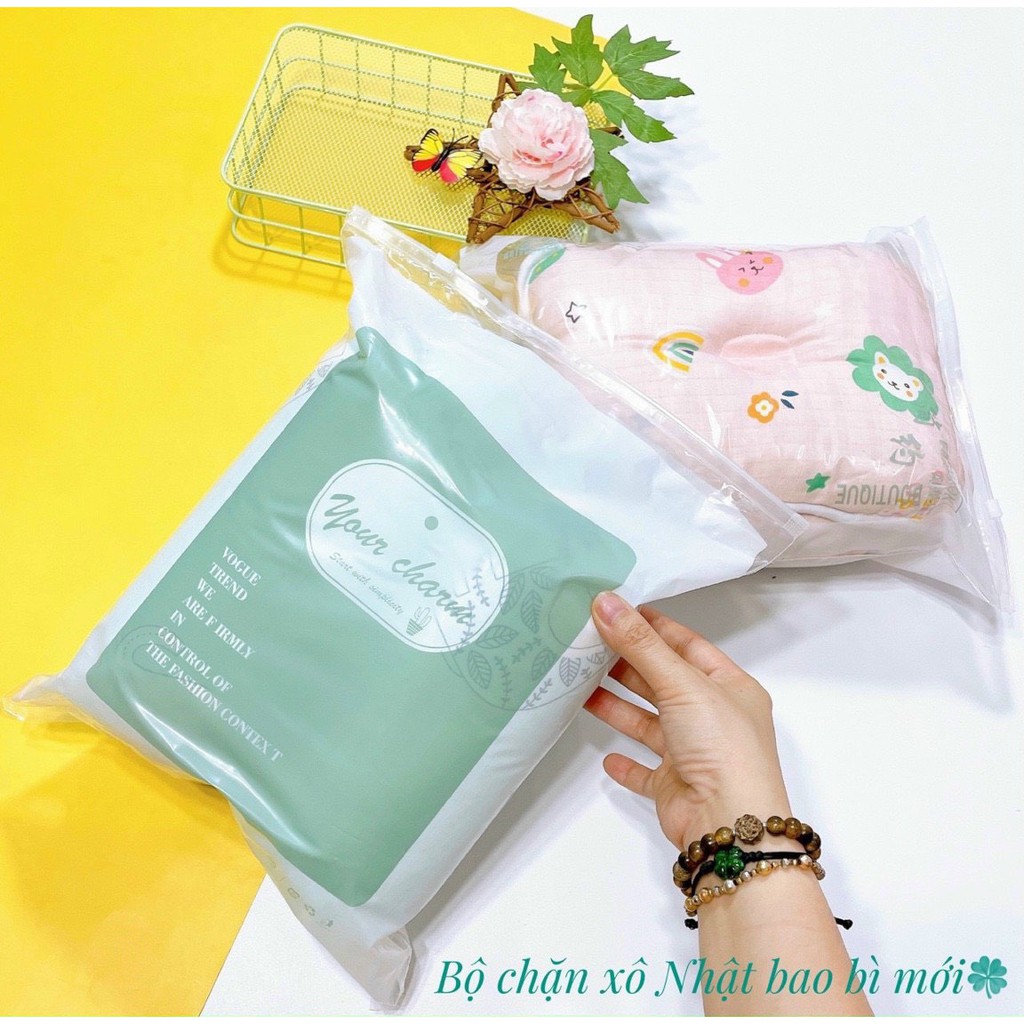 Bộ gối chặn sơ sinh - Gối chẹn xô chống giật mình cho bé.