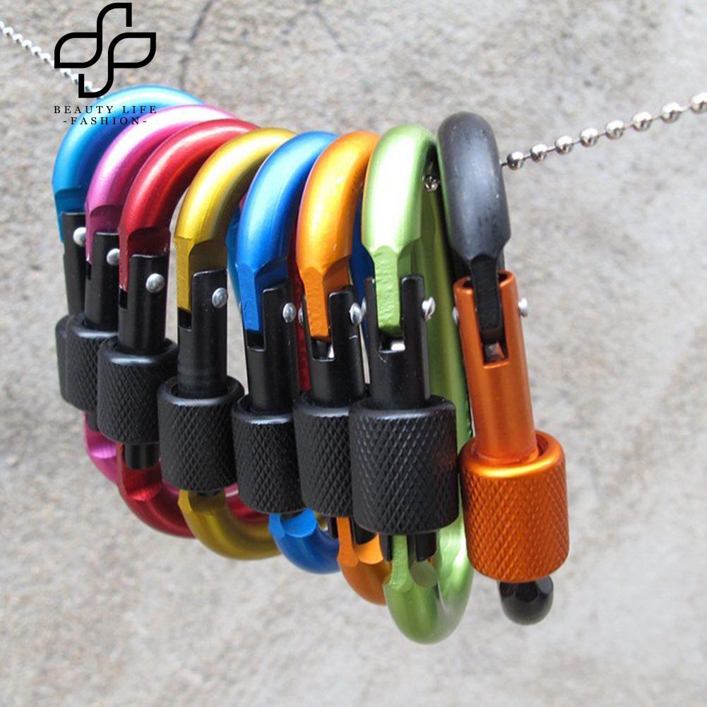 Khóa carabiner chữ D dã ngoại chất liệu hợp kim nhôm