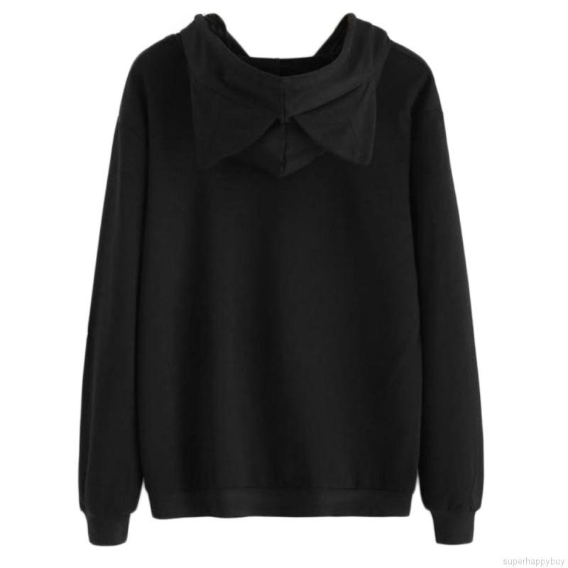 Áo Hoodies tay dài dáng rộng thời trang thu đông cho phái nữ<br />