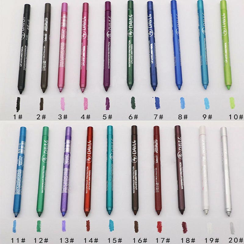 Bút Kẻ Mắt 20 Màu Ngọc Trai Tùy Chọn Chống Nước Lâu Trôi