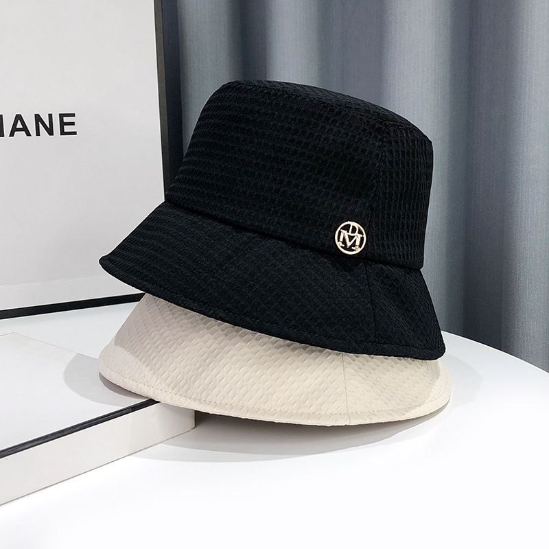 Nón Bucket Dáng Tai Bèo Vải Gân Tag Chữ MD/ MM Sang Chảnh Cho Mùa Hè