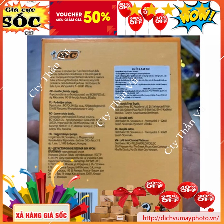 Dao lam BiC vỏ hộp màu vàng hàng chính hãng siêu bén siêu bền