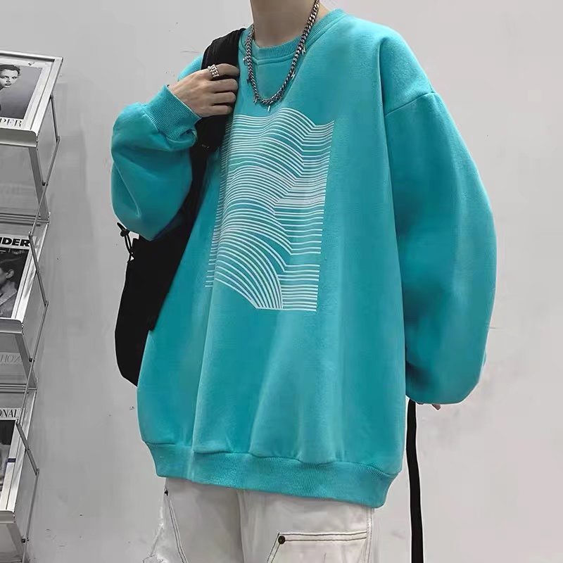 Áo Sweater Cổ Tròn Dáng Rộng Phong Cách Thời Trang Hàn Quốc Cho Nam Giới