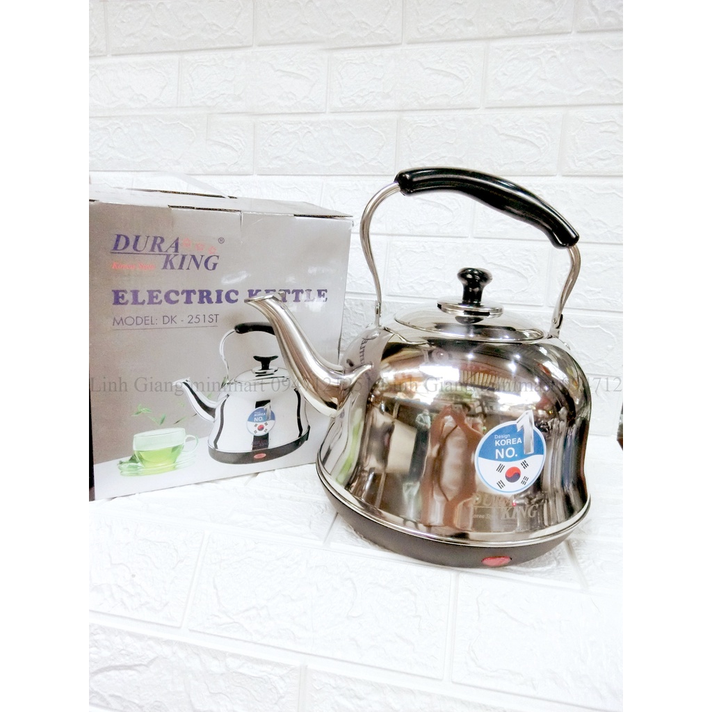 Ấm đun siêu tốc inox 304 Duraking 5L DK-251 Công suất: 1500W Hàng chính hãng