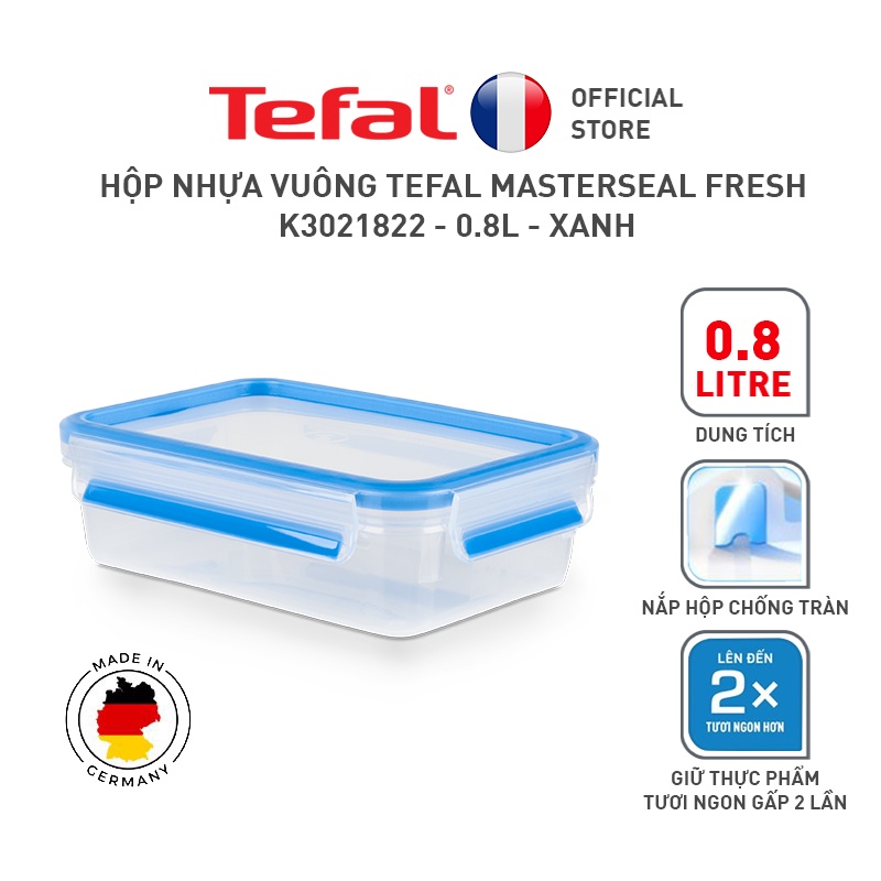 Bộ 5 hộp đựng thực phẩm nhựa Tefal Masterseal Fresh