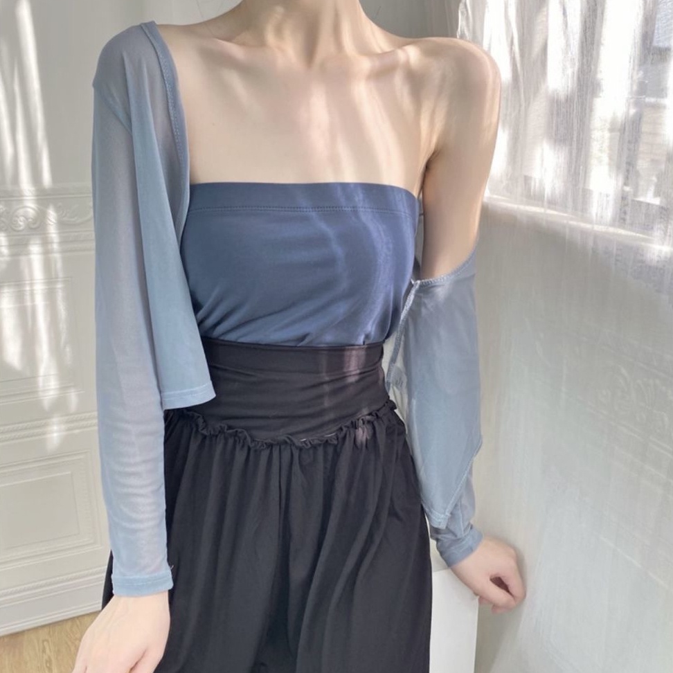 Áo Khoác Lụa Mỏng Màu Sắc Trơn Thời Trang Mùa Hè Dành Cho Nữ