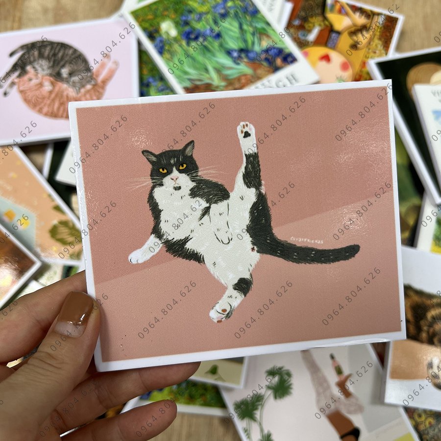 Bộ 5 tranh dán tường, dày 5mm tranh decor, trang trí tranh canvas sticker có sẵn băng keo 2 mặt