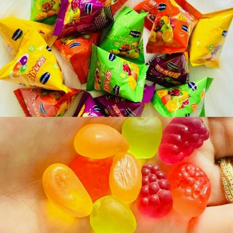 GÓI 360gt Kẹo Dẻo từ #Nước_Ép_Trái_Cây 🍏🍇🍓🍍 ADORABLE Fruit Snack Hàn Quốc.