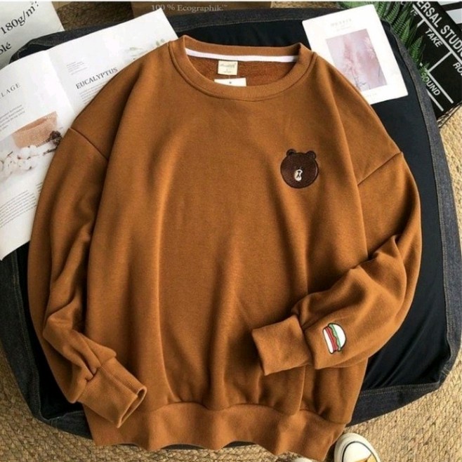 Áo Sweater in hình đầu gấu/thỏ/heo Bt21 dễ thương